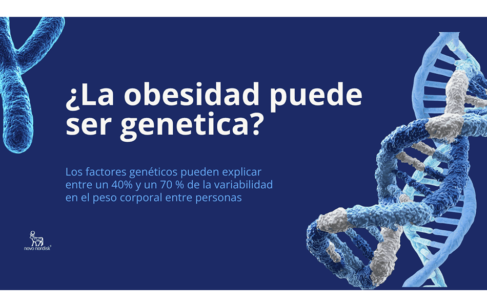 imagenes del ADN que muestran el efecto de la genética en la obesidad y el sobrepeso