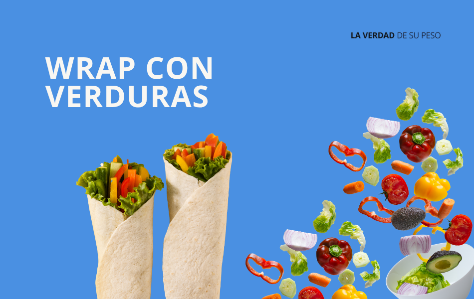 Receta de un burrito de verduras, para mejorar la ingesta de buenos alimentos
