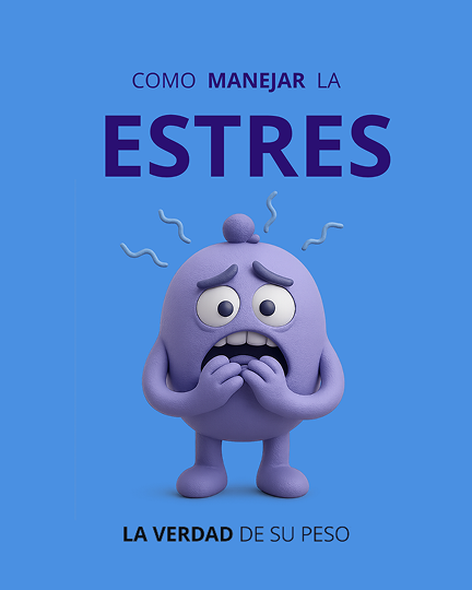 Icono que simula el estres en las personas con obesidad y como conbatirlas